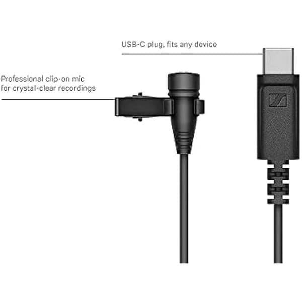 Microfonkrage USB-C - SENNHEISER - XS - Omnidirektionell - 2 meter - Inkluderade tillbehör