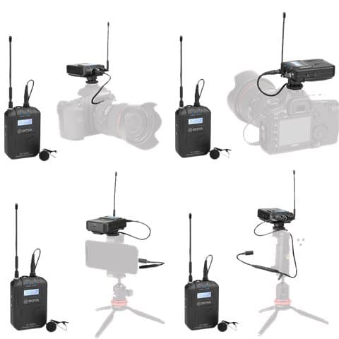 Boya UHF Dual Lavalier Microphone Wireless BY-WM6S