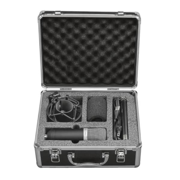 Trust Gaming GXT 252 Emita USB-mikrofon i resväska, cardioid pickup, för PC, PS4, PS5, Streaming, YouTube, Twitch