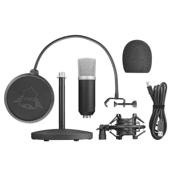 Trust Gaming GXT 252 Emita USB-mikrofon i resväska, cardioid pickup, för PC, PS4, PS5, Streaming, YouTube, Twitch