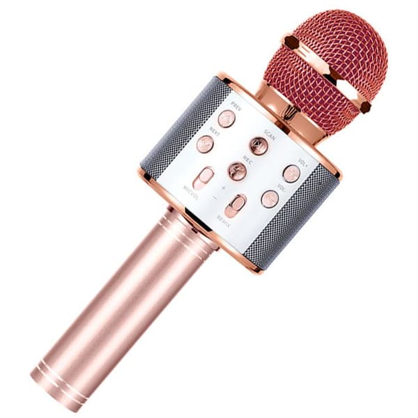 Trådlös bluetooth med lätt karaoke mobiltelefon mikrofon bluetooth ljud mobiltelefon mikrofon