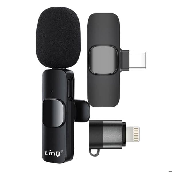 Micro krage utan tråd - LinQ med USB-C och Lightning adaptrar - Svart