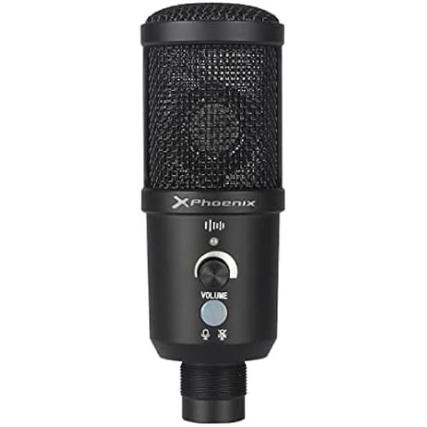Phoenix USB Microphone Condenser Professional Studio, Streaming, Justerbar Ledarm, Antivibrationsfäste, Filter