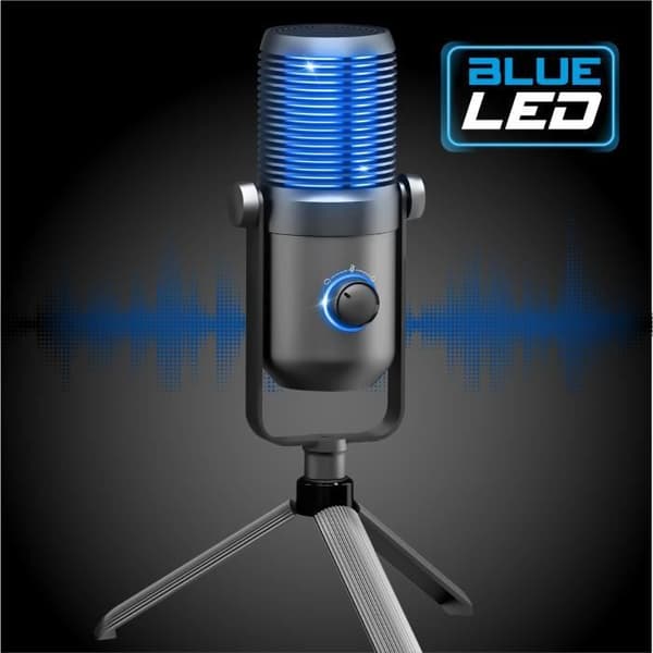 SPIRIT OF GAMER - EKO 900 - Cardioid och rundstrålande spelmikrofon med halkfri stativ - för streaming, podcast, ASMR