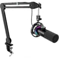 Miniatyrbild 1 av 5: FIFINE T658 USB RGB Dynamisk Mikrofon med Stativ för Boom Arm, Svart (mikrofon dynamisk USB RGB med stöd för bomarm)