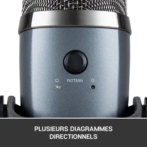 Premium USB-mikrofon - LOGITECH G - Yeti - För inspelning, streaming, spel, podcast - PC eller MAC - Grå