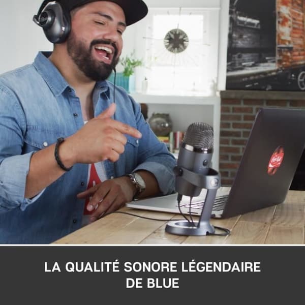Premium USB-mikrofon - LOGITECH G - Yeti - För inspelning, streaming, spel, podcast - PC eller MAC - Grå