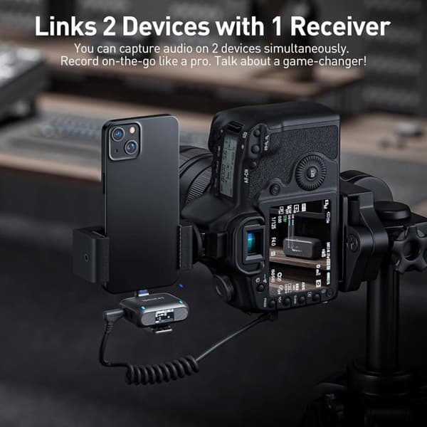 Blink 500+ B2 trådlöst mikrofonsystem - SARAMONIC - För 2 personer - USB-C och 3,5 mm utgångar - Svart