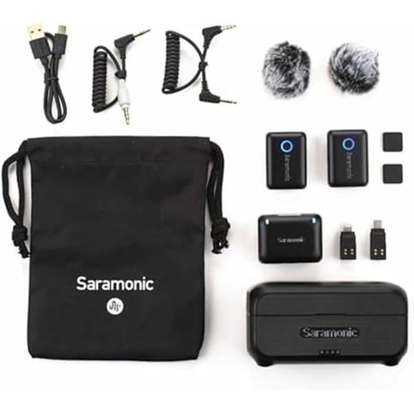 Blink 500+ B2 trådlöst mikrofonsystem - SARAMONIC - För 2 personer - USB-C och 3,5 mm utgångar - Svart