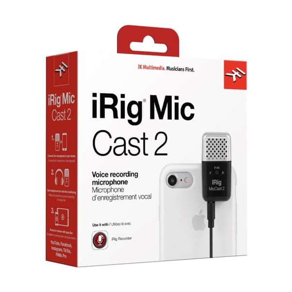 IK Multimedia iRig Mic Cast 2 - kondensatormikrofon