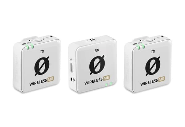 RODE Wireless ME Dual White - kompakt trådløst mikrofonsystem med to sendere til tokanals optagelse