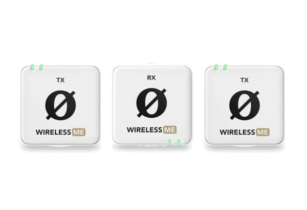 RODE Wireless ME Dual White - kompakt trådløst mikrofonsystem med to sendere til tokanals optagelse