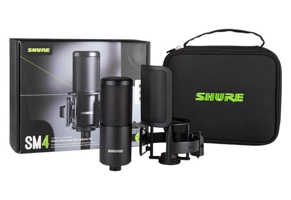 Shure SM4-K-KIT - kondensatormikrofon, externt polariserad, handtag, popfilter, fodral