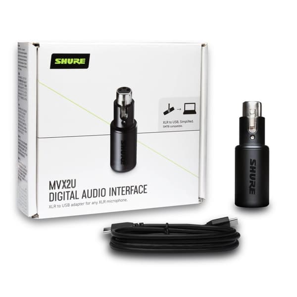 Shure MVX2U inspelningsljudgränssnitt