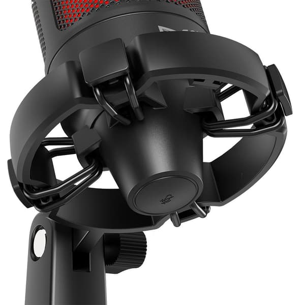 SAVIO langallinen pelimikrofoni taustavalolla, jalustalla, USB:llä, SONAR PRO