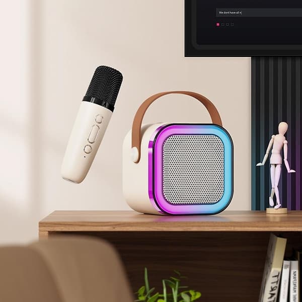 Bærbar Bluetooth Karaoke højttaler med 1 trådløs mikrofon