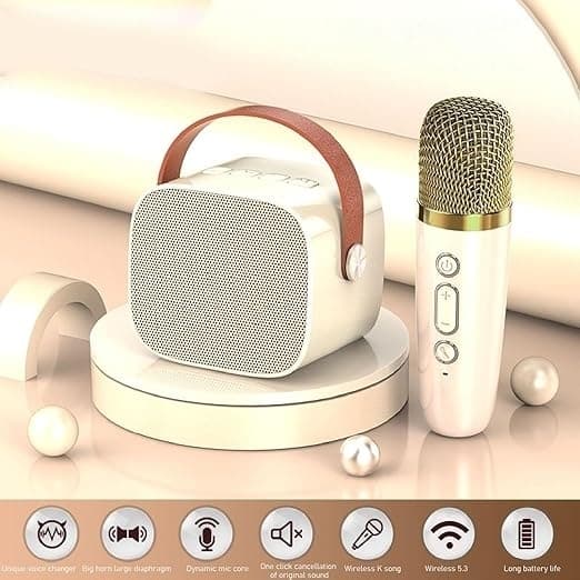 Bærbar Bluetooth Karaoke højttaler med 1 trådløs mikrofon