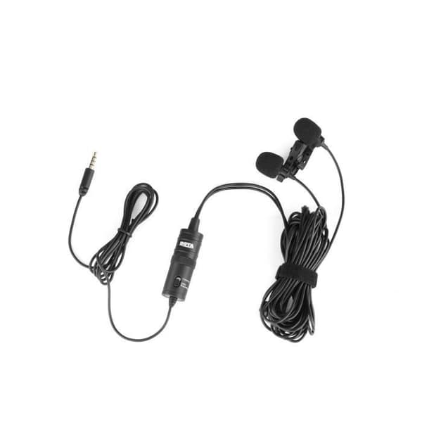 BOYA M1DM Dual Lavalier-mikrofon - TRRS-utgång - 4m kabel