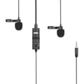 Miniatyrbild 1 av 3: BOYA M1DM Dual Lavalier-mikrofon - TRRS-utgång - 4m kabel