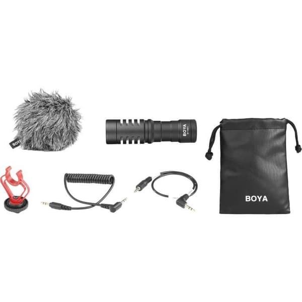BOYA MM1 Hyper Compact Cardioid kondensatormikrofon - TRS &amp; TRRS utgångskabel