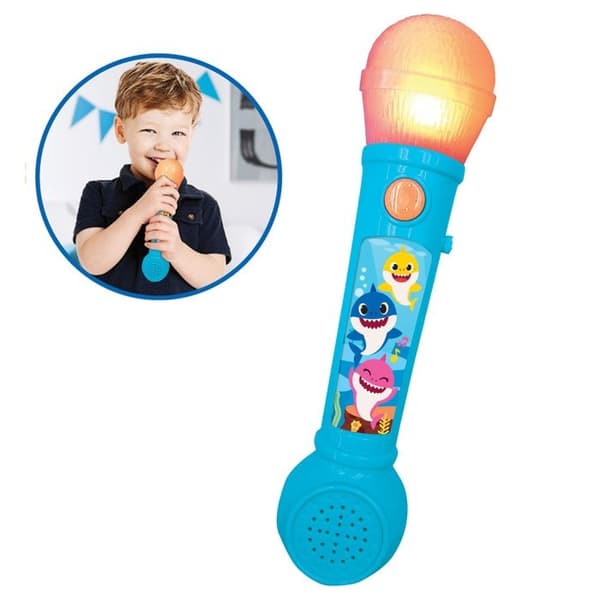 Ljusmikrofon med Baby Shark-melodier och ljudeffekter