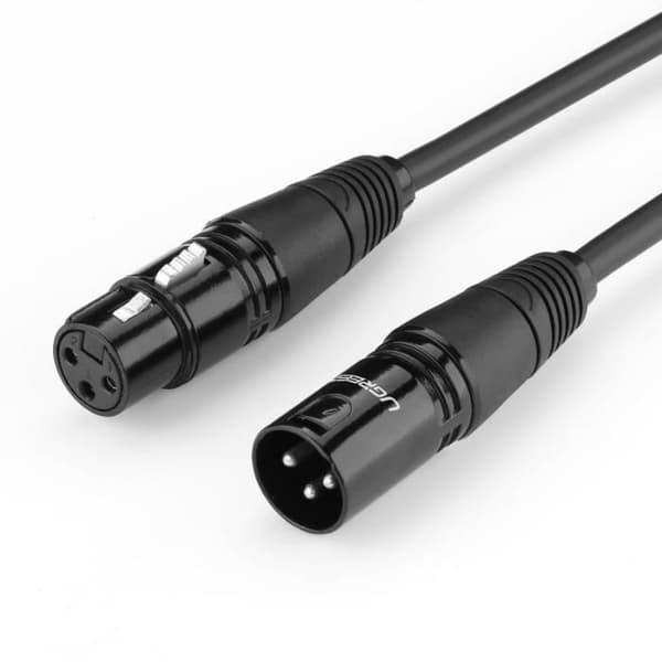 UGREEN Mikrofonkabel hane till hona XLR ljudkabel för högtalarkamera Phantom Power Mixer Förstärkare 1M