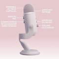 Miniatyrbild 6 av 6: Logitech Blue Yeti Microphone USB Gaming Microphone för Premium Streaming, Podcast, Studio med exklusiva Streamlabs-teman - Vit