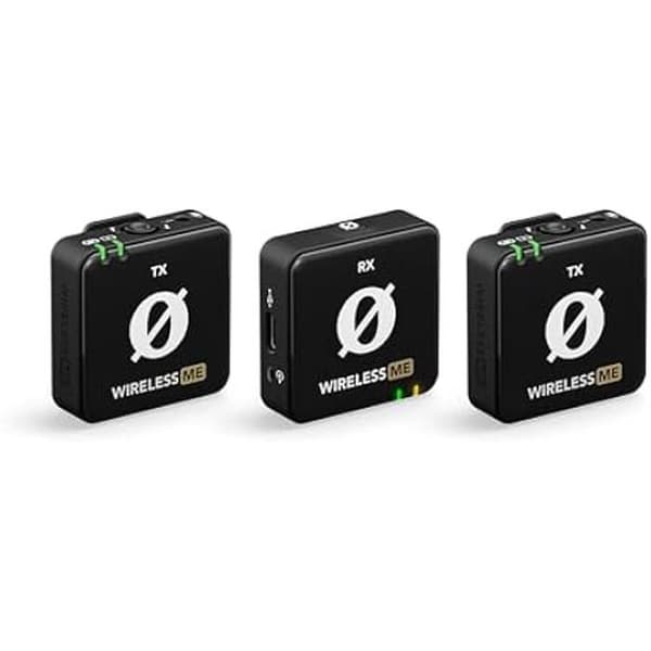 RØDE Wireless ME Dual Set: Kompakt trådlöst mikrofonsystem med GainAssist-teknik, inbyggda mikrofoner och räckvidd