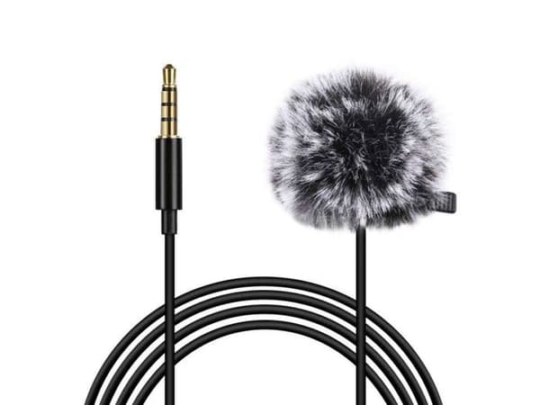 Lavalier-mikrofon - Puluz - PU424 - 1,5 m - 3,5 mm - rundstrålande