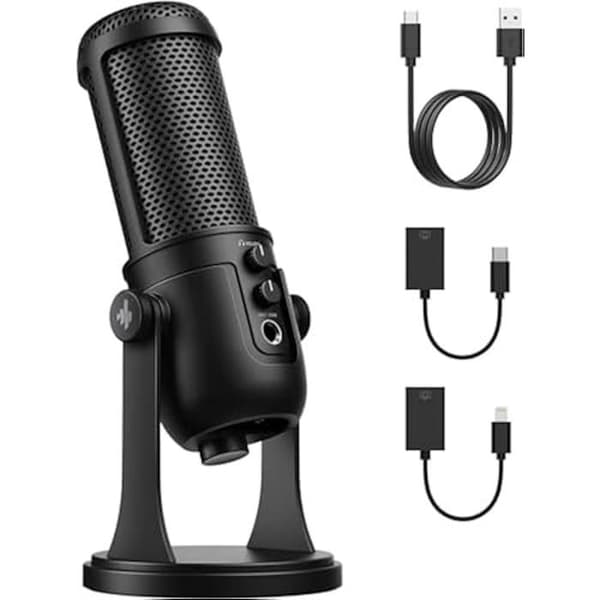 USB kondensatormikrofon - DONNER - NeoTrack-MI - 4 riktningar - Plug and Play - Ideal för streaming