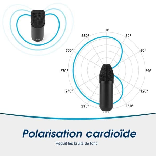 PC Boom Mikrofon Artikulerande USB Cardioid Enkelriktad kondensor - AUGUST REC100 Datormikrofonsats - Shock Mount