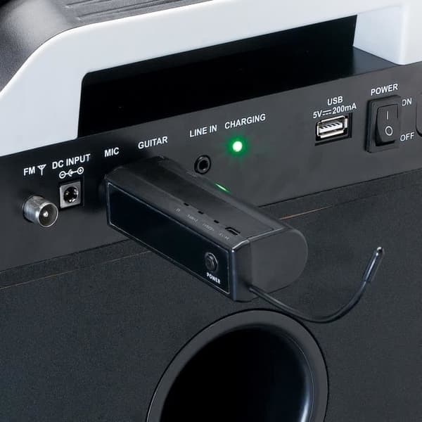 Lenco - MCW-011BK- Trådlös mikrofon med 6,3 mm mottagare