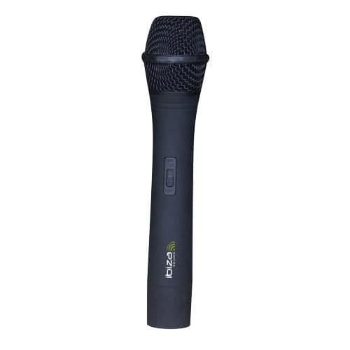 IBIZA VHF4 4-kanals VHF-mikrofonsystem - Svart