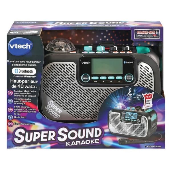 VTECH Karaoke-högtalare - Supersound Karaoke - 40W - Svart och grå - För barn från 14 år