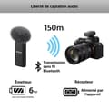 Miniatyrbild 3 av 4: Trådlös mikrofon - Sony - ECM-W3 - Digital - Vit - Räckvidd 150m