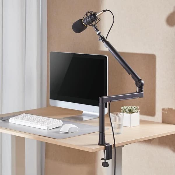 Mikrofonstativ - LogiLink - AA0172 - Svart Aluminium - 719mm - Max Last 2kg