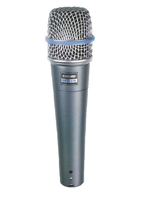 Shure Beta 57A Blå Scen-/framträdandemikrofon