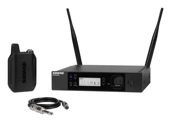 Shure GLXD14R+E-Z4 - DUBBELBAND digitalt trådlöst system med bodypack-sändare och W302 gitarrkabel