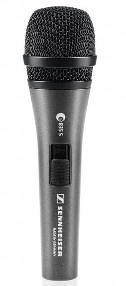 Sennheiser E 835-S - vocal, dynamic, cardioid microphone with on-off switch
