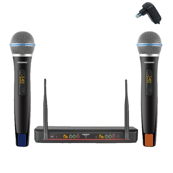 Trådløs mikrofon, UHF-teknologi, dynamisk mikrofon, EU-stik