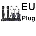 Miniatyrbild 1 av 2: Karaoke trådlös mikrofon, UHF fast frekvens, 4-kanals trådlös., EU-kontakt 501 538