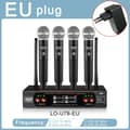 Pikkukuva 2 / 2: VHF Langaton Mikrofonijärjestelmä, 4 Kädessäpidettävää Mikrofonia, 30m Kantomatka,EU-liitin