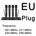 Miniatyrbild 2 av 2: Trådlös mikrofon, UHF Fast Frekvens, 4 Kanals Trådlös, EU-kontakt 501 538
