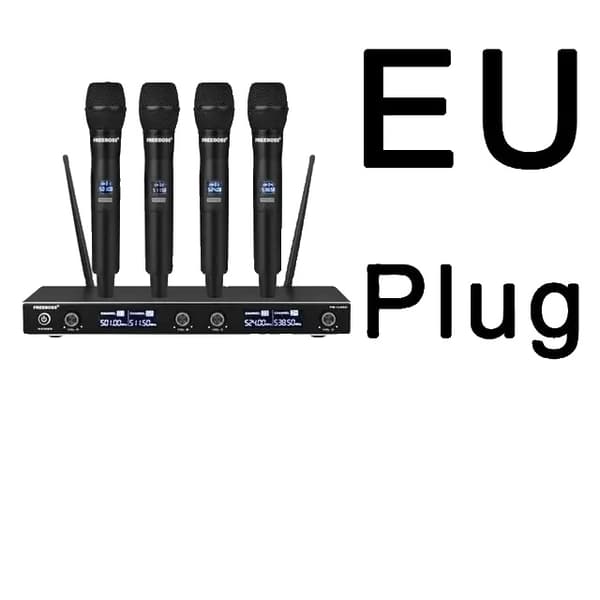 Trådlös mikrofon, UHF Fast Frekvens, 4 Kanals Trådlös, EU-kontakt 501 538