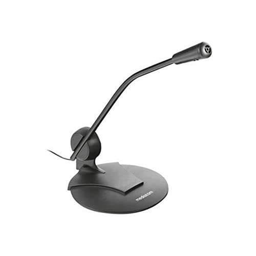 Mediacom MIC020 Mikrofon Svart Hög Känslighet Flexibelt Design för Videokonferenser