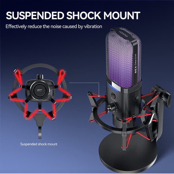INF Dual Mode Trådløs Kablet Gaming RGB Mikrofon