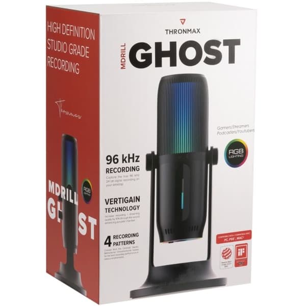 Mikrofon Thronmax MDrill Ghost RGB USB - Svart