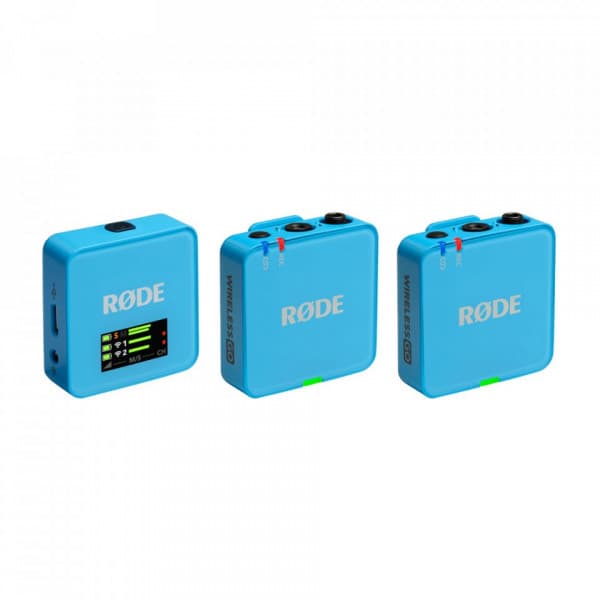 Rode Wireless GO 3 trådlöst mikrofonsystem, blå