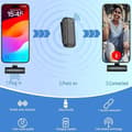 Miniatyrbild 3 av 9: OBOSOE 2-Pack Trådlös Lavalier Mikrofon med Laddningsetui – 3-i-1 Mini Mic för iPhone/Android, Video, Vlogg, TikTok, YouTube