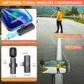 Miniatyrbillede 7 af 7: OBOSOE 2-Pak - Lavaliermikrofon til mobil - Trådløs - USB-C